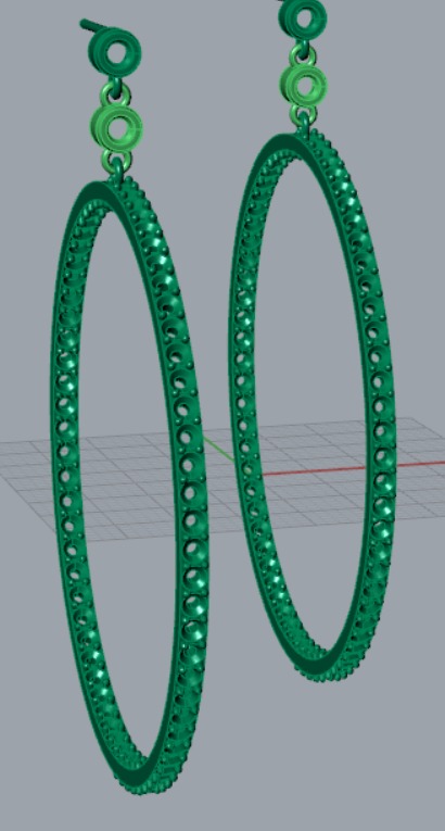 circle jewelry earring je0010 3D print model_10