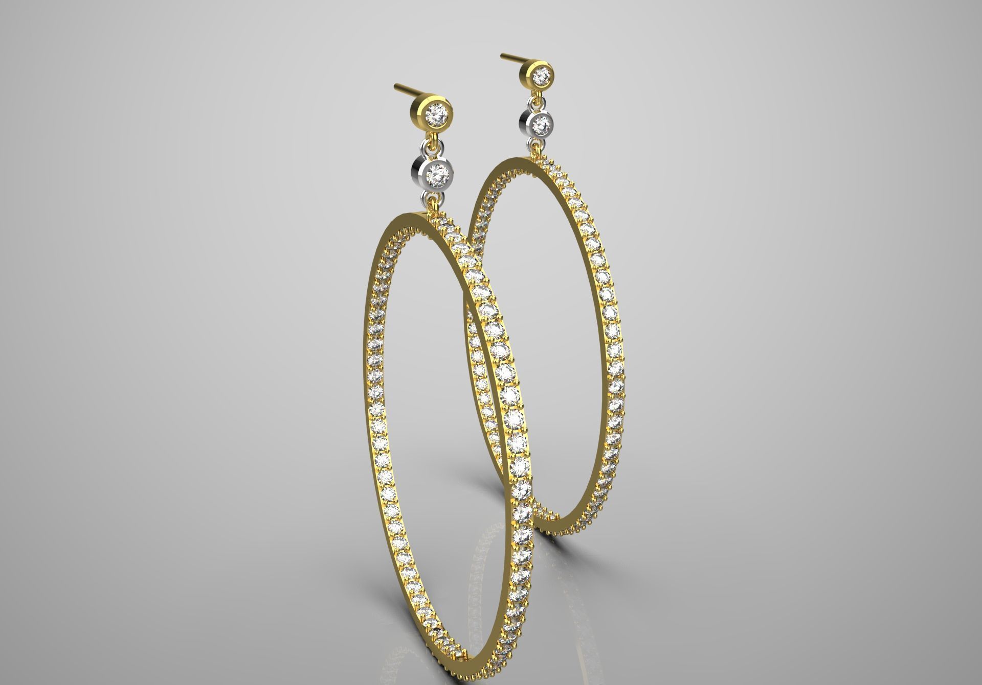 circle jewelry earring je0010 3D print model_8