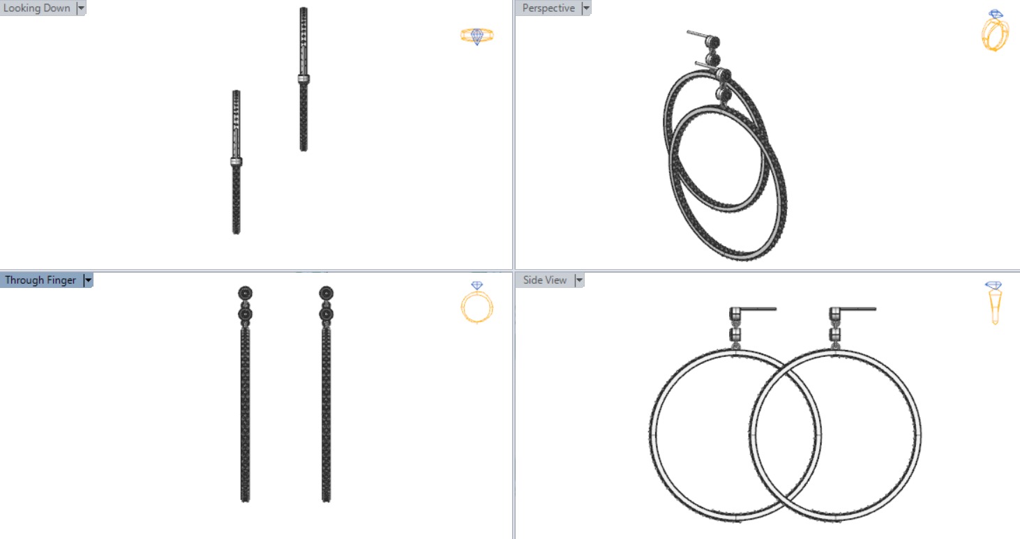 circle jewelry earring je0010 3D print model_9