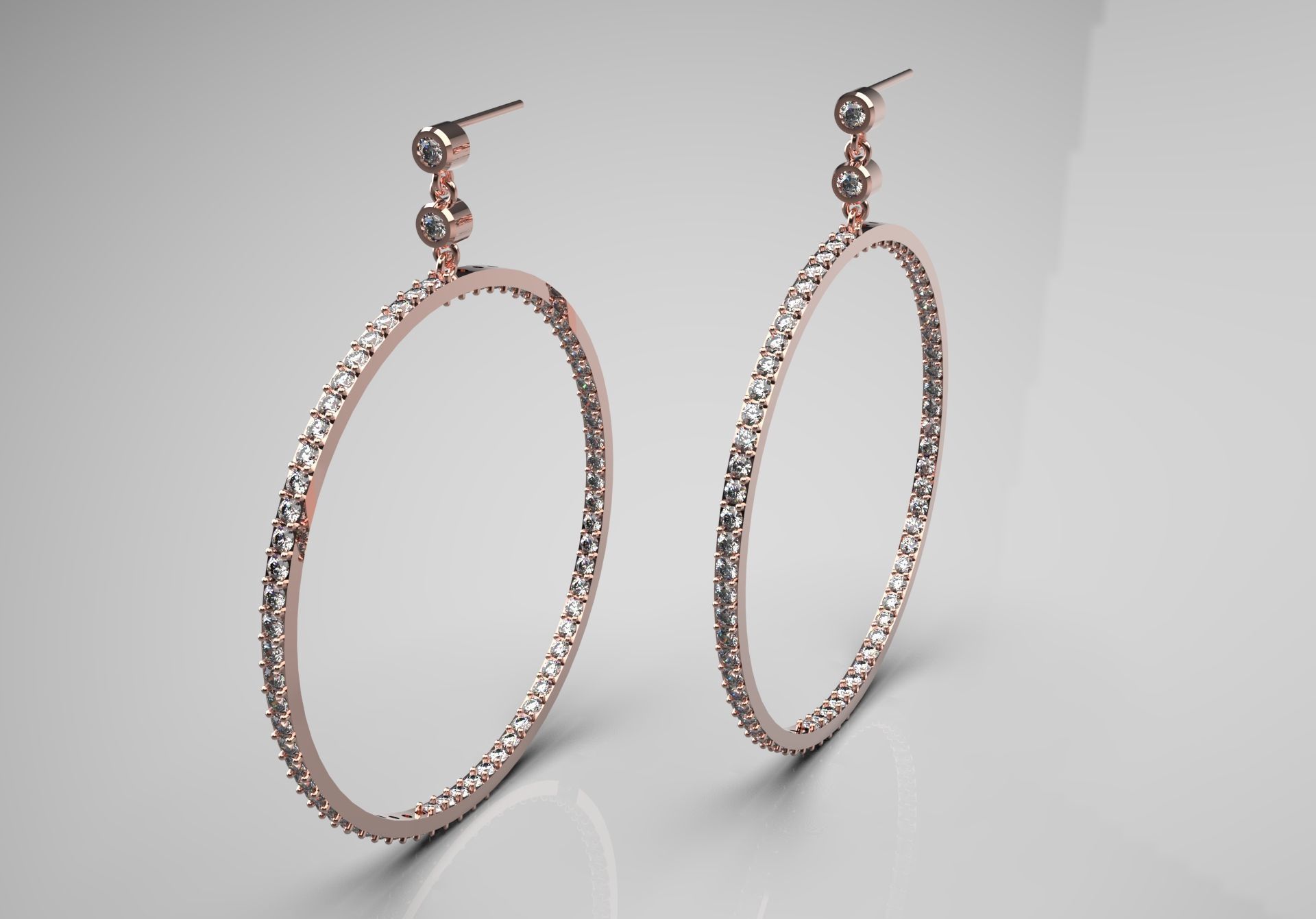 circle jewelry earring je0010 3D print model_12