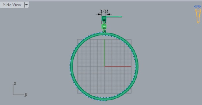circle jewelry earring je0010 3D print model_17