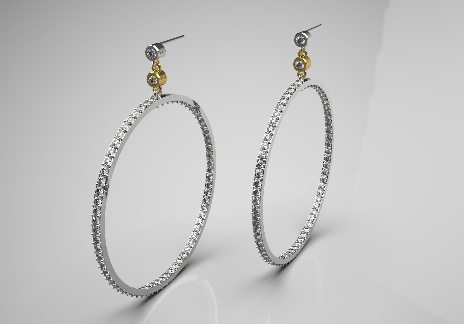 circle jewelry earring je0010 3D print model_14