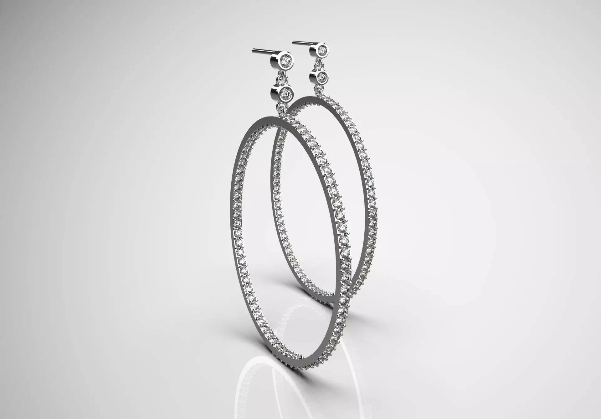 circle jewelry earring je0010 3D print model_0