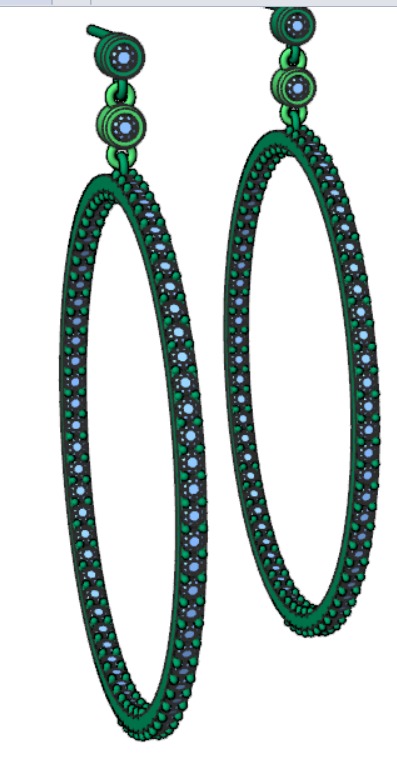 circle jewelry earring je0010 3D print model_11