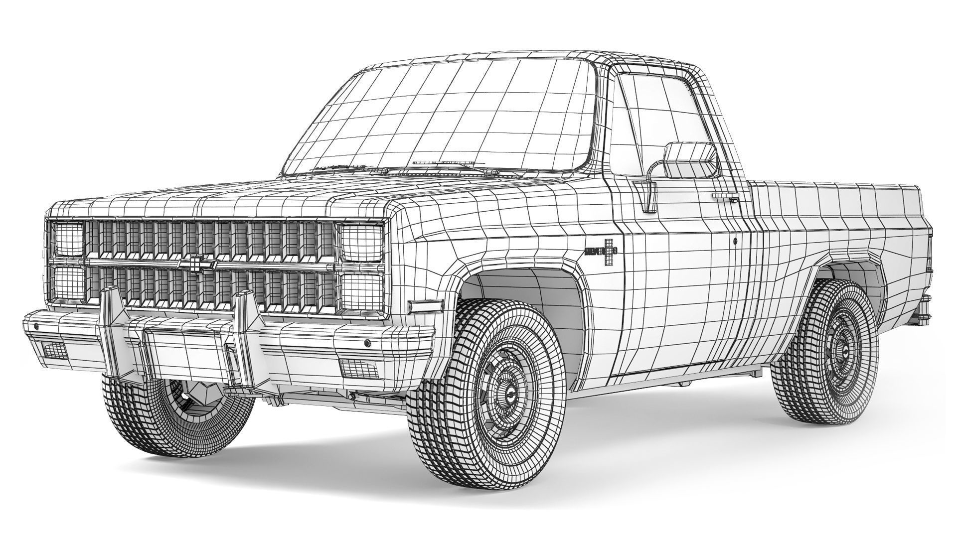 Chevrolet C10 Silverado 1982 3D model_8
