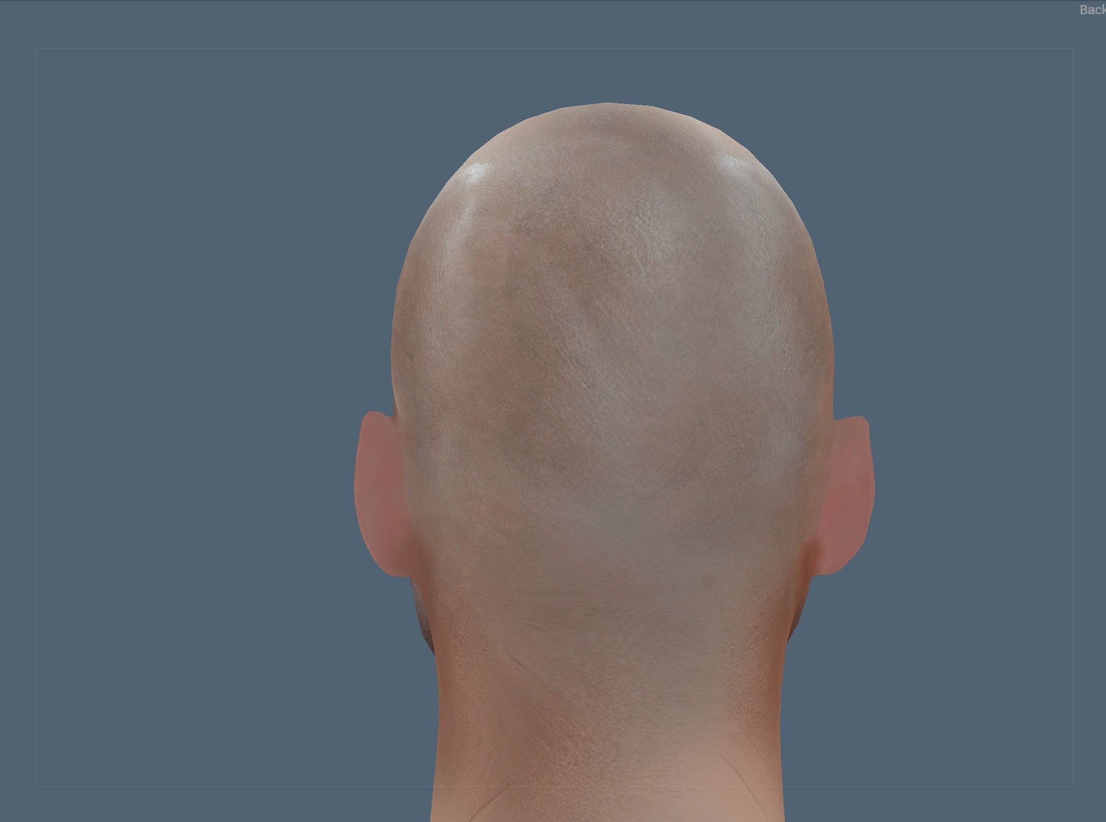 Male head Realistic Perfect Head Low-poly  Low-poly 3D model_9