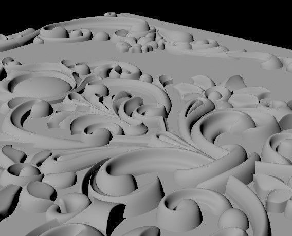 Central decor ornament for furniture 3D model_5