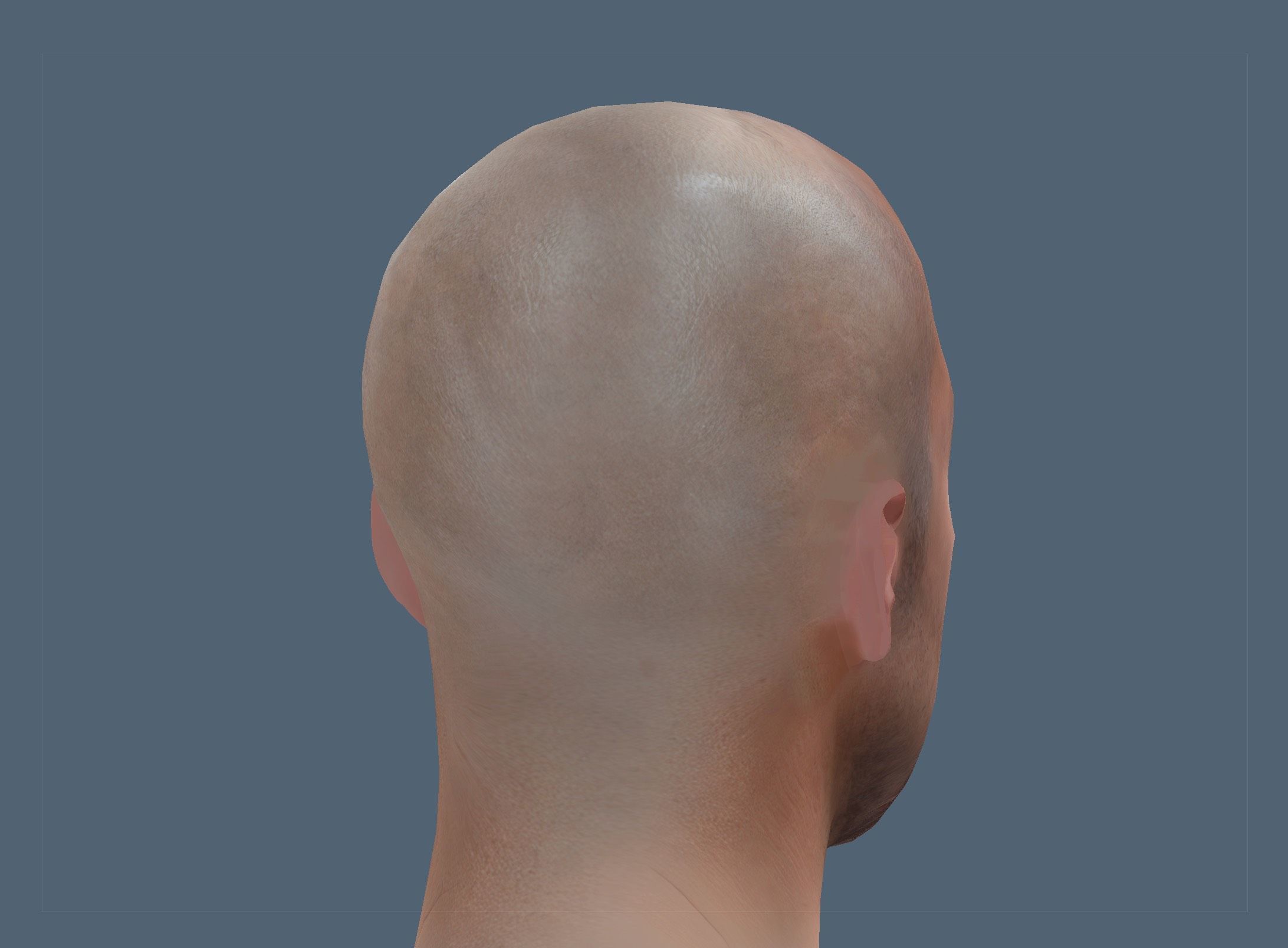Male head Realistic Perfect Head Low-poly 3D model_2