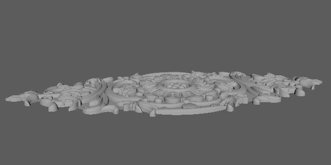 Central decor ornament for furniture 3D model_2