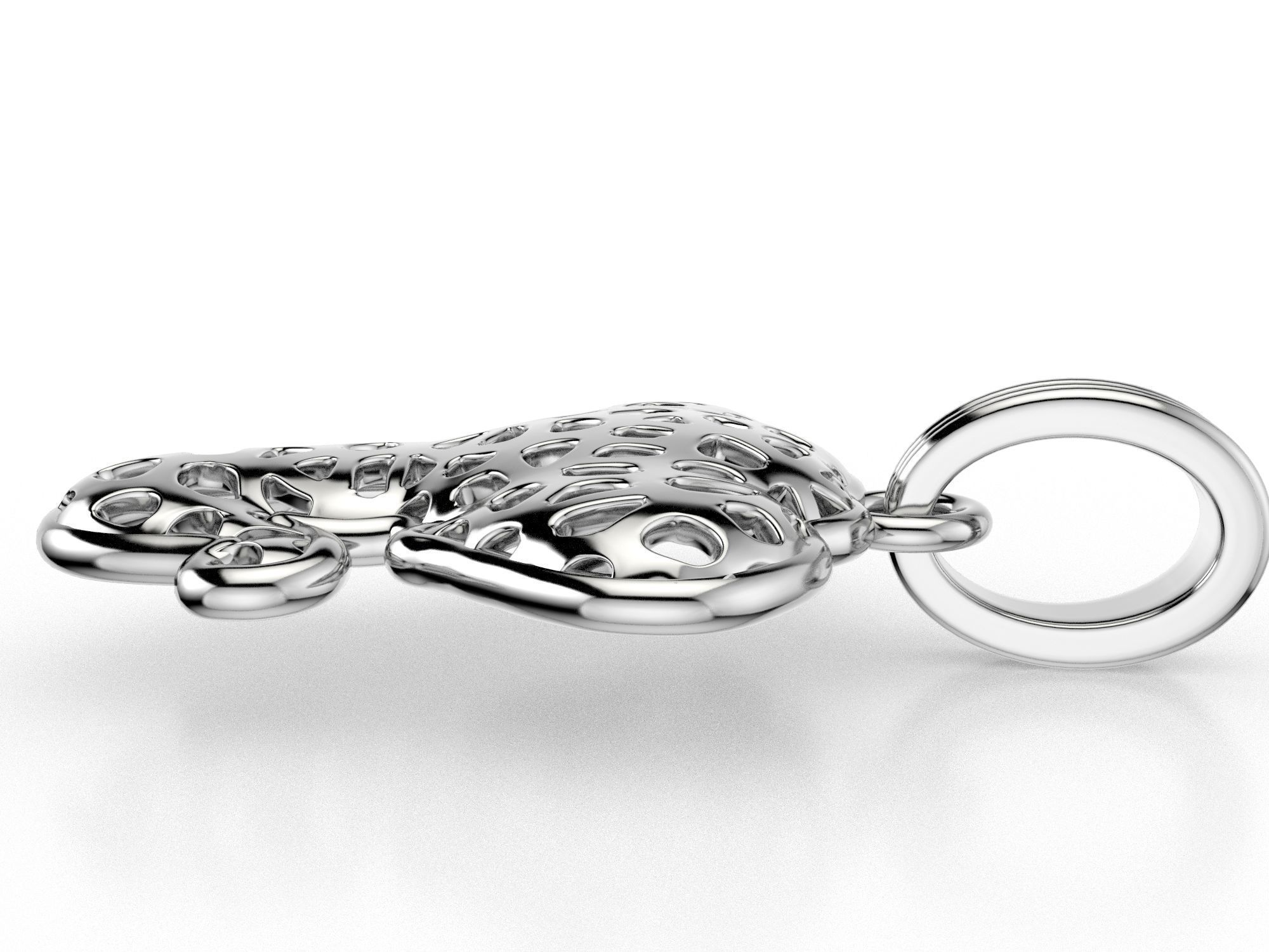 Voronoi Elephant Pendant 3D print model_6