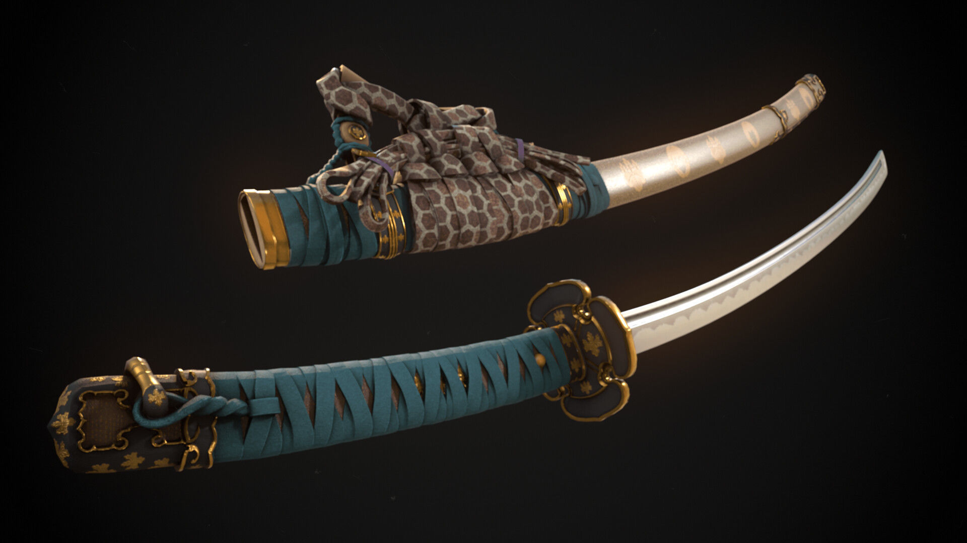 Katana Low-poly 3D model_2