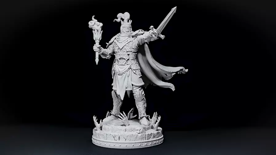 skull warrior v2 3D print model_0