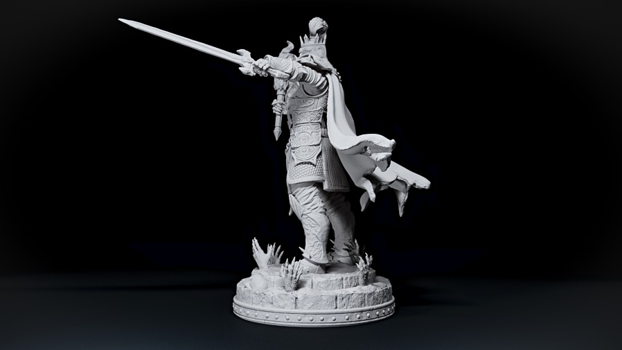 skull warrior v2 3D print model_1