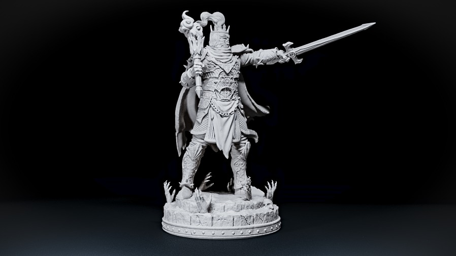 skull warrior v2 3D print model_2