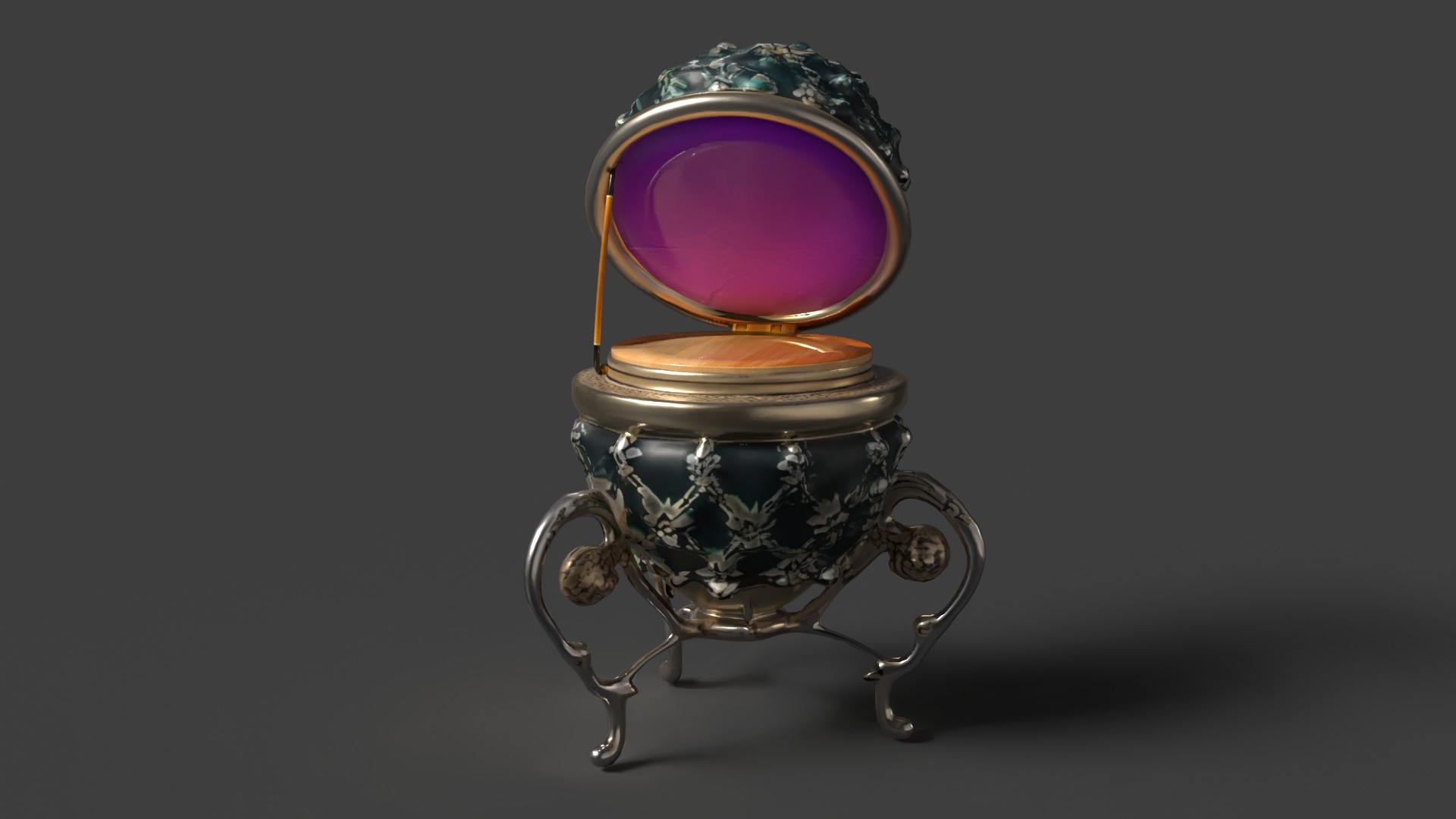 Russian  Faberge egg  Low-poly 3D model_3