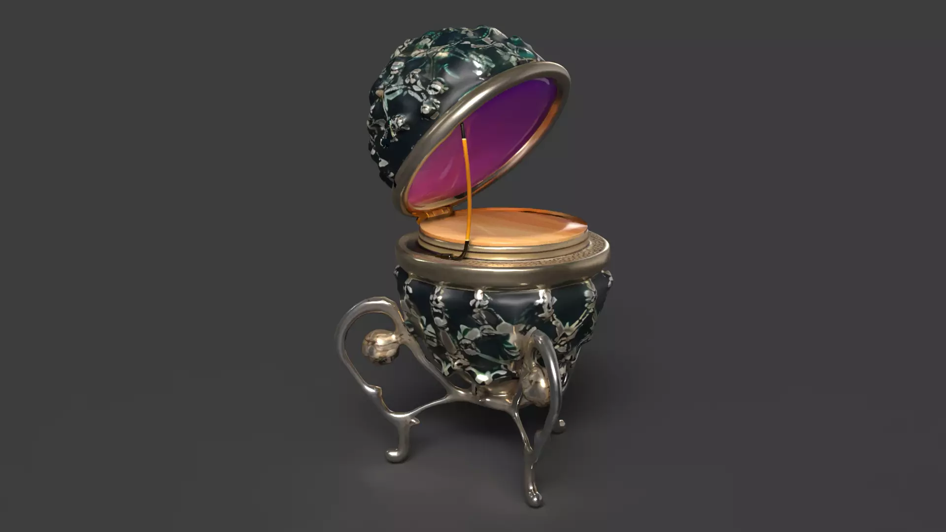 Russian  Faberge egg  Low-poly 3D model_0