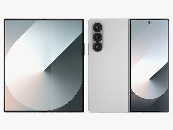 Samsung Galaxy Z Fold6 Silver Shadow 3D model