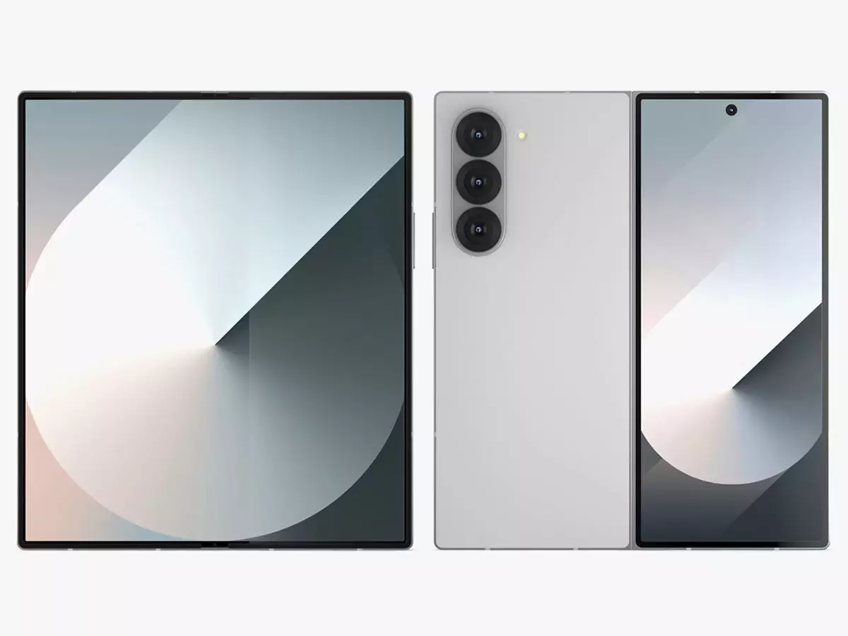 Samsung Galaxy Z Fold6 Silver Shadow 3D model_0