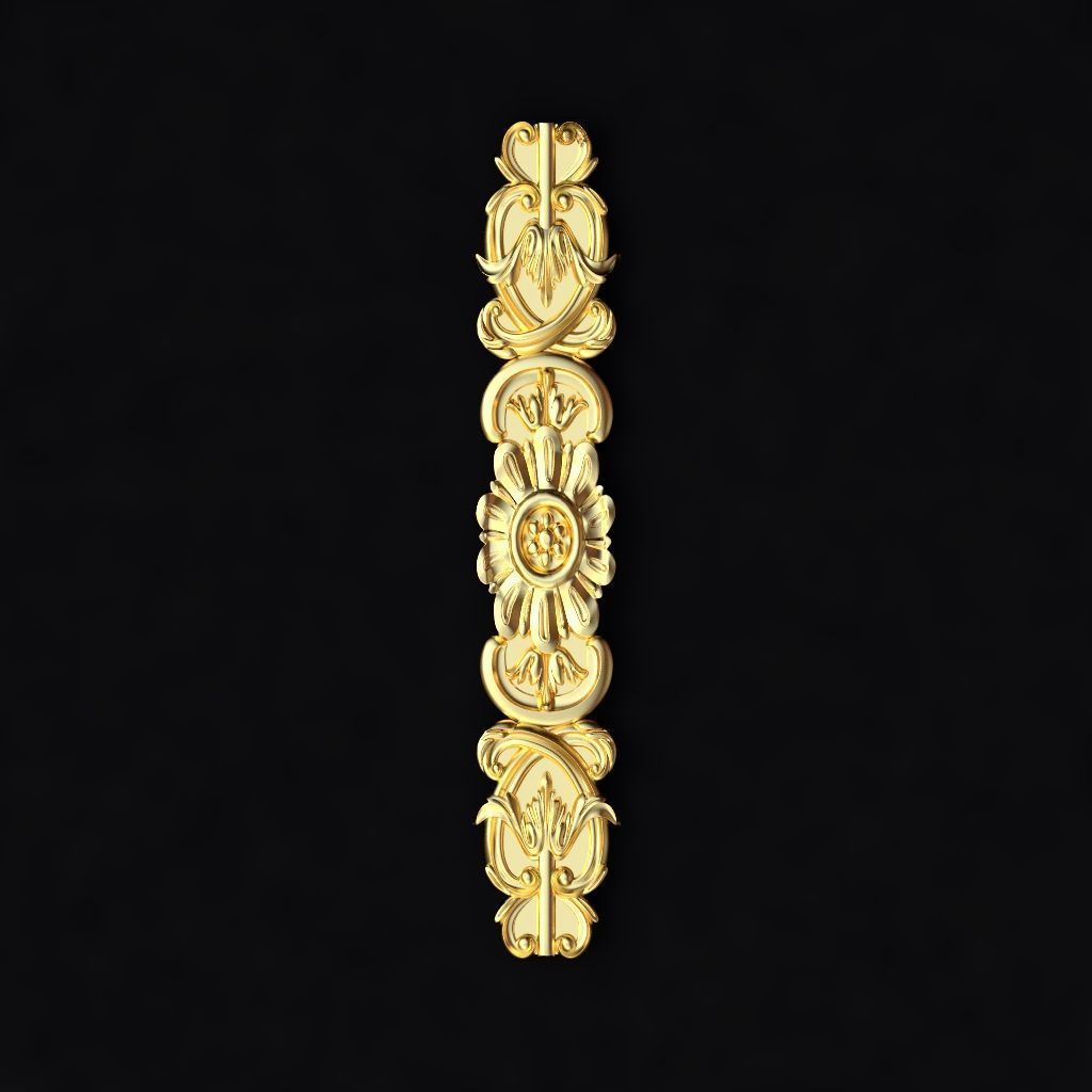 Central decor ornament for furniture 3D model_1