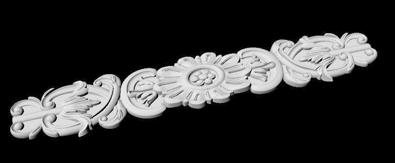 Central decor ornament for furniture 3D model_2