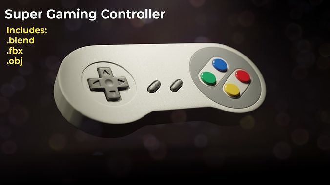 Super Nintendo Controller - Joystick N64 3D model