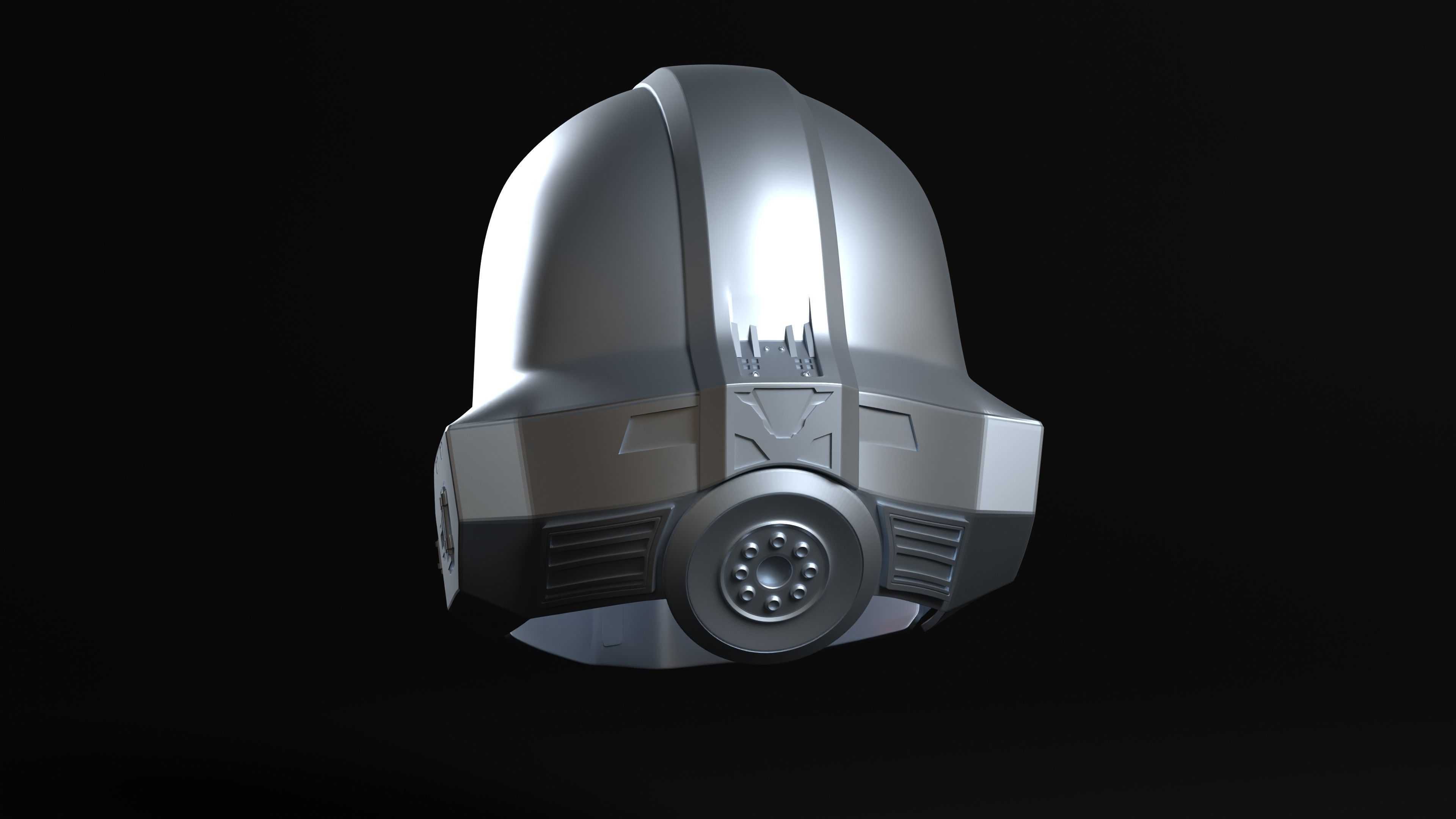 Hell driver Sci fi Helmet for Cosplay 3D print model_8
