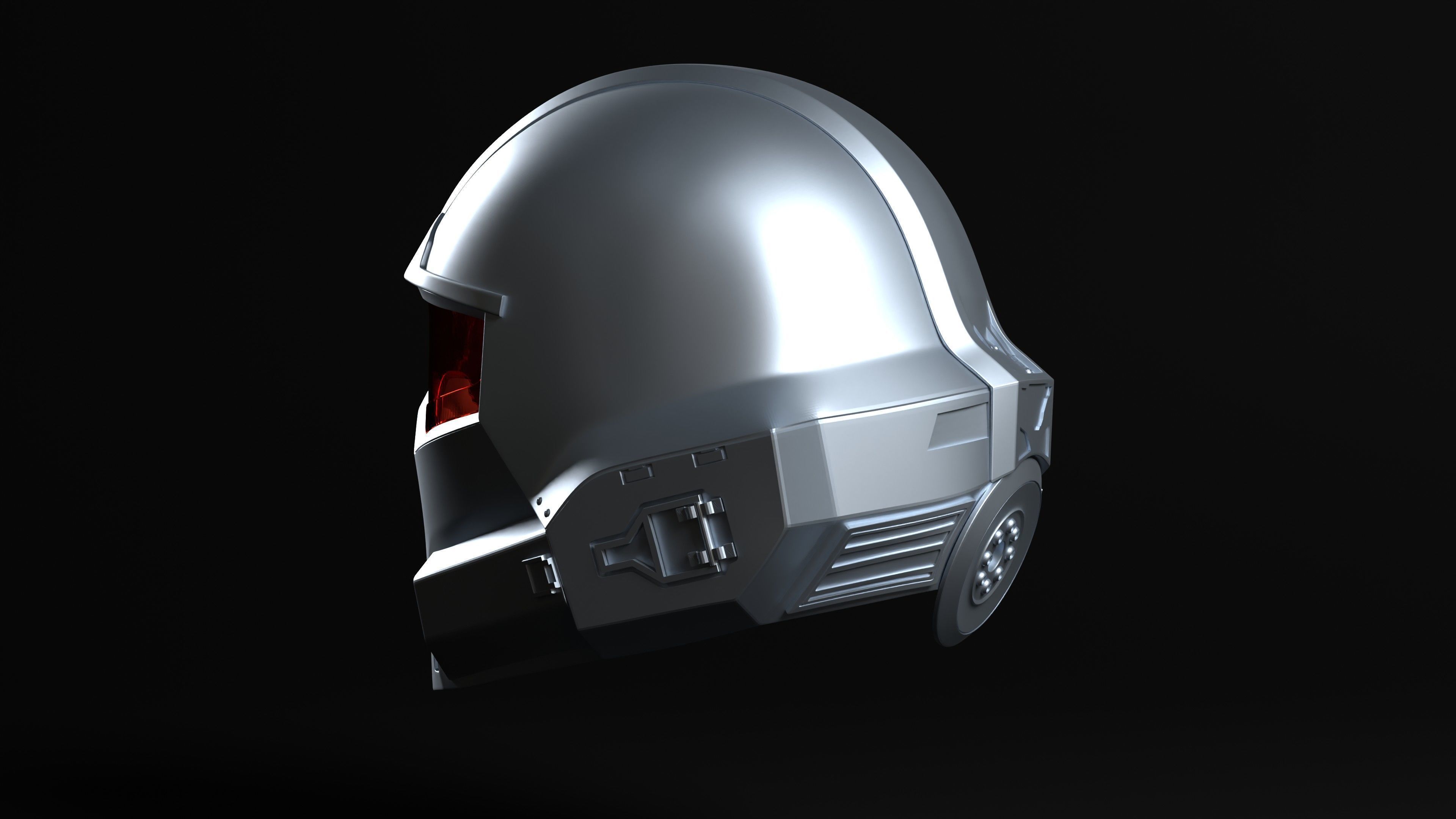 Hell driver Sci fi Helmet for Cosplay 3D print model_9