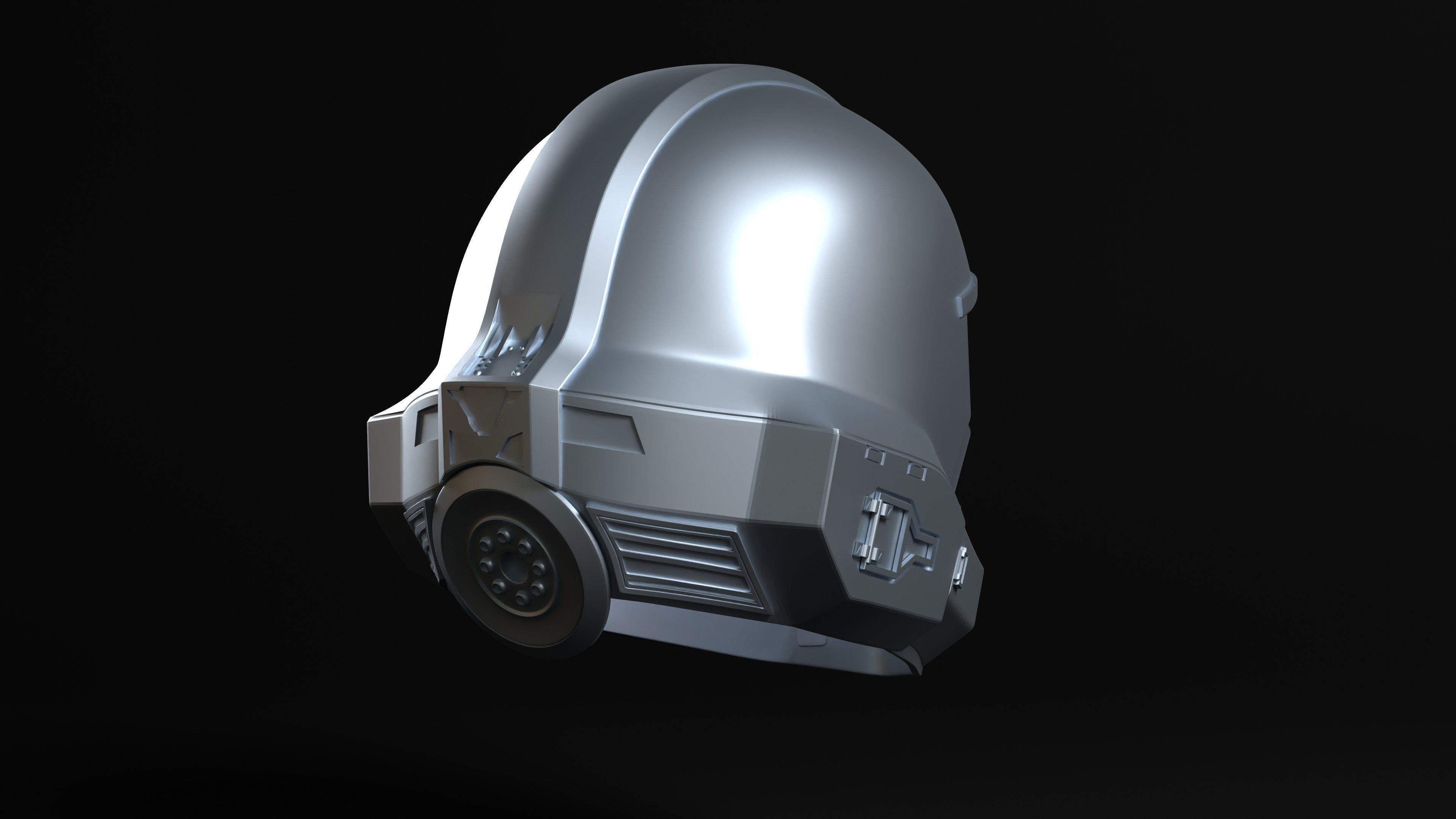 Hell driver Sci fi Helmet for Cosplay 3D print model_7