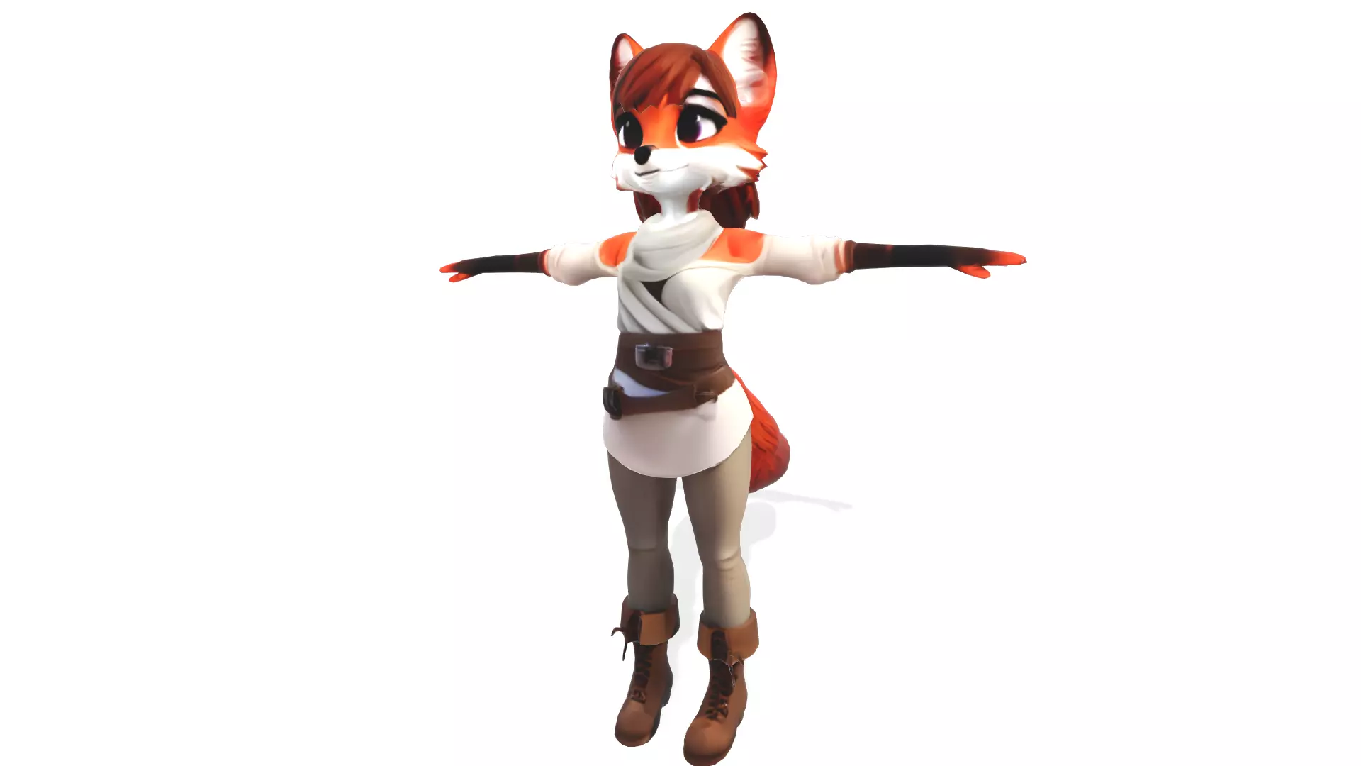 Ember the Brave Fox Low-poly 3D model