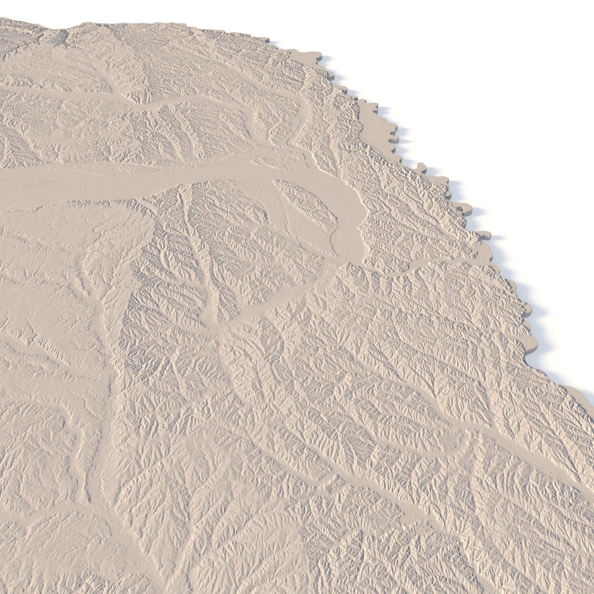 Nebraska Topographic Map STL Model 3D print model_5