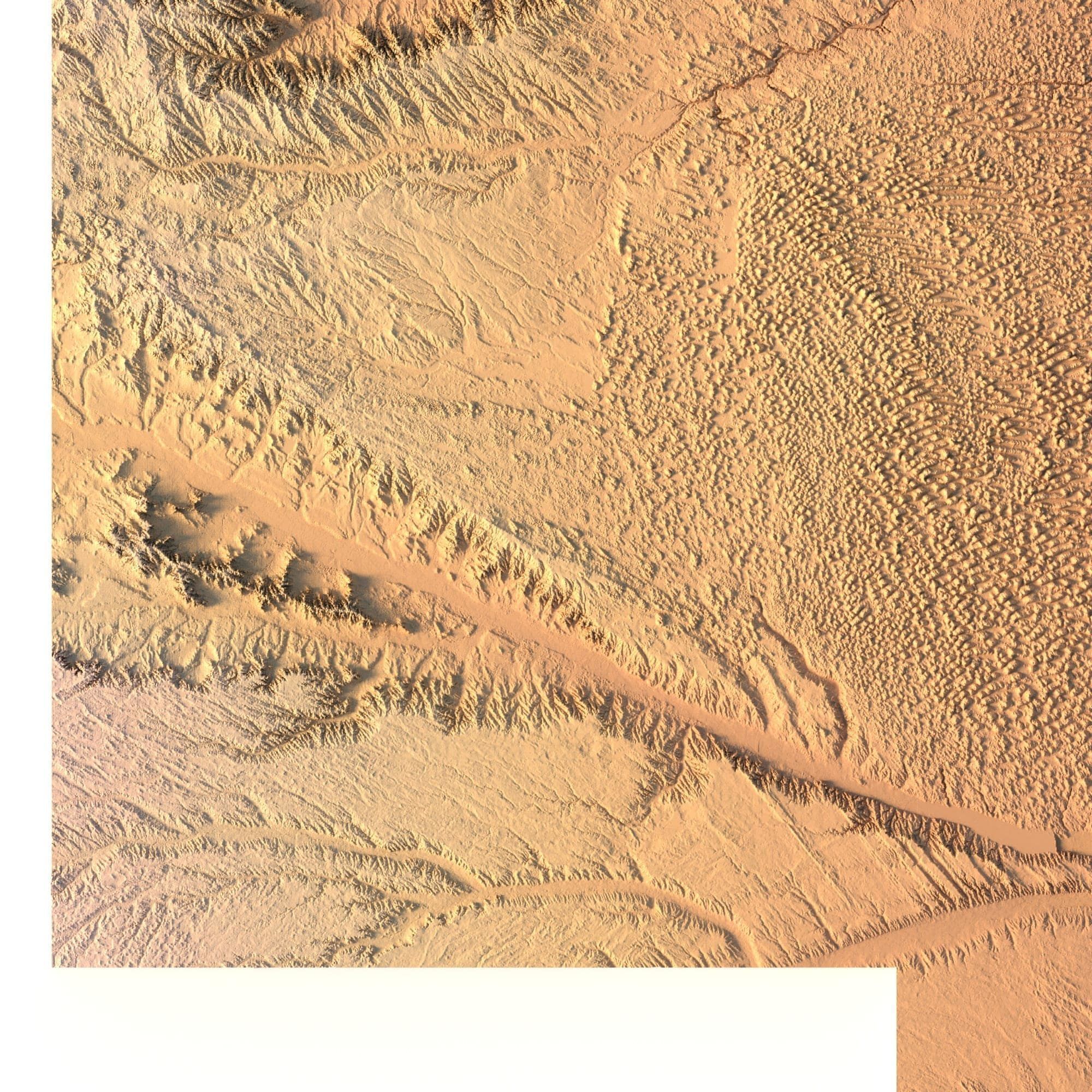 Nebraska Topographic Map STL Model 3D print model_2