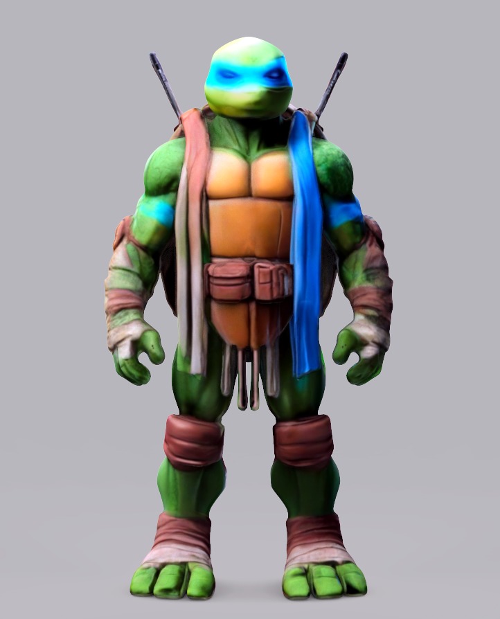 TMNT Ninja Turtles Leonardo Low-poly 3D model_2