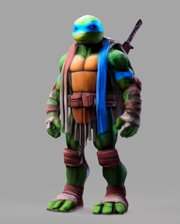 TMNT Ninja Turtles Leonardo Low-poly 3D model_3