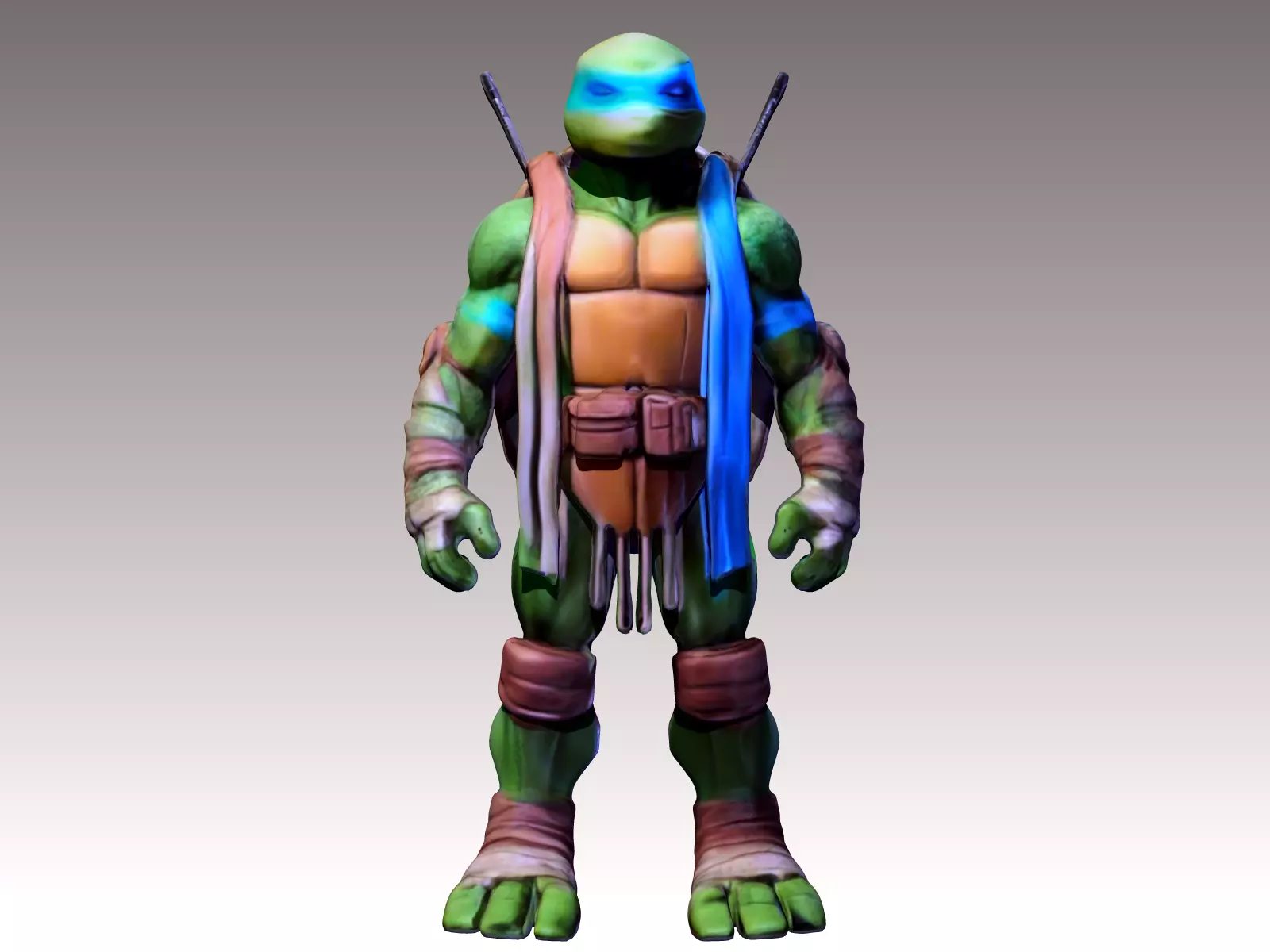 TMNT Ninja Turtles Leonardo Low-poly 3D model_0