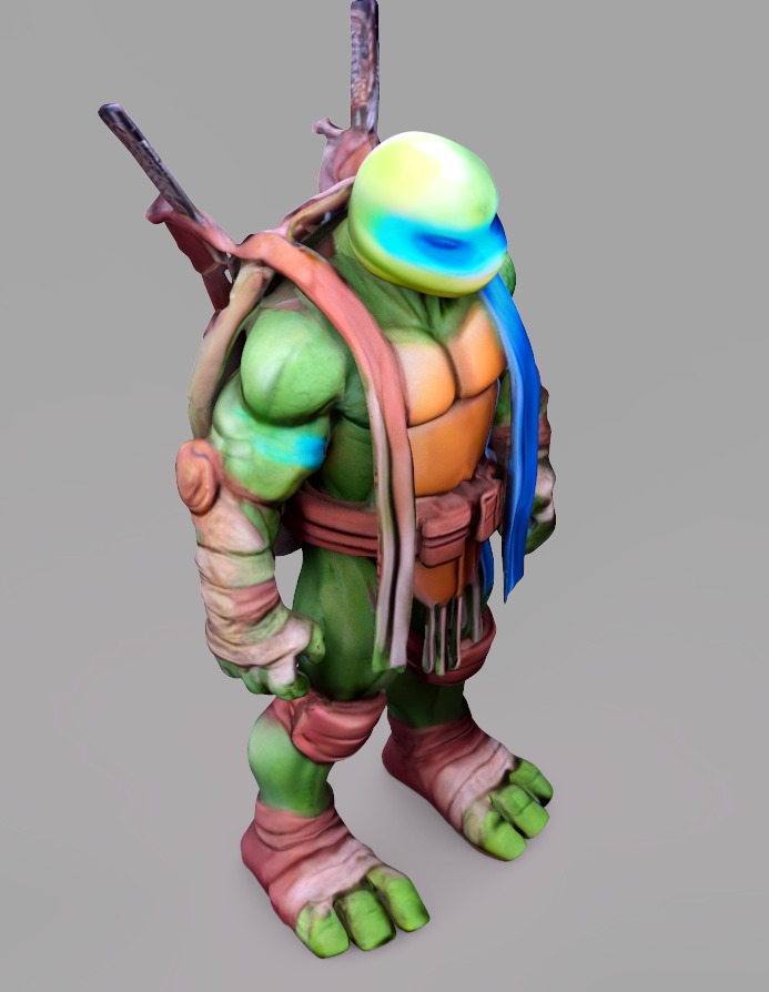 TMNT Ninja Turtles Leonardo Low-poly 3D model_7