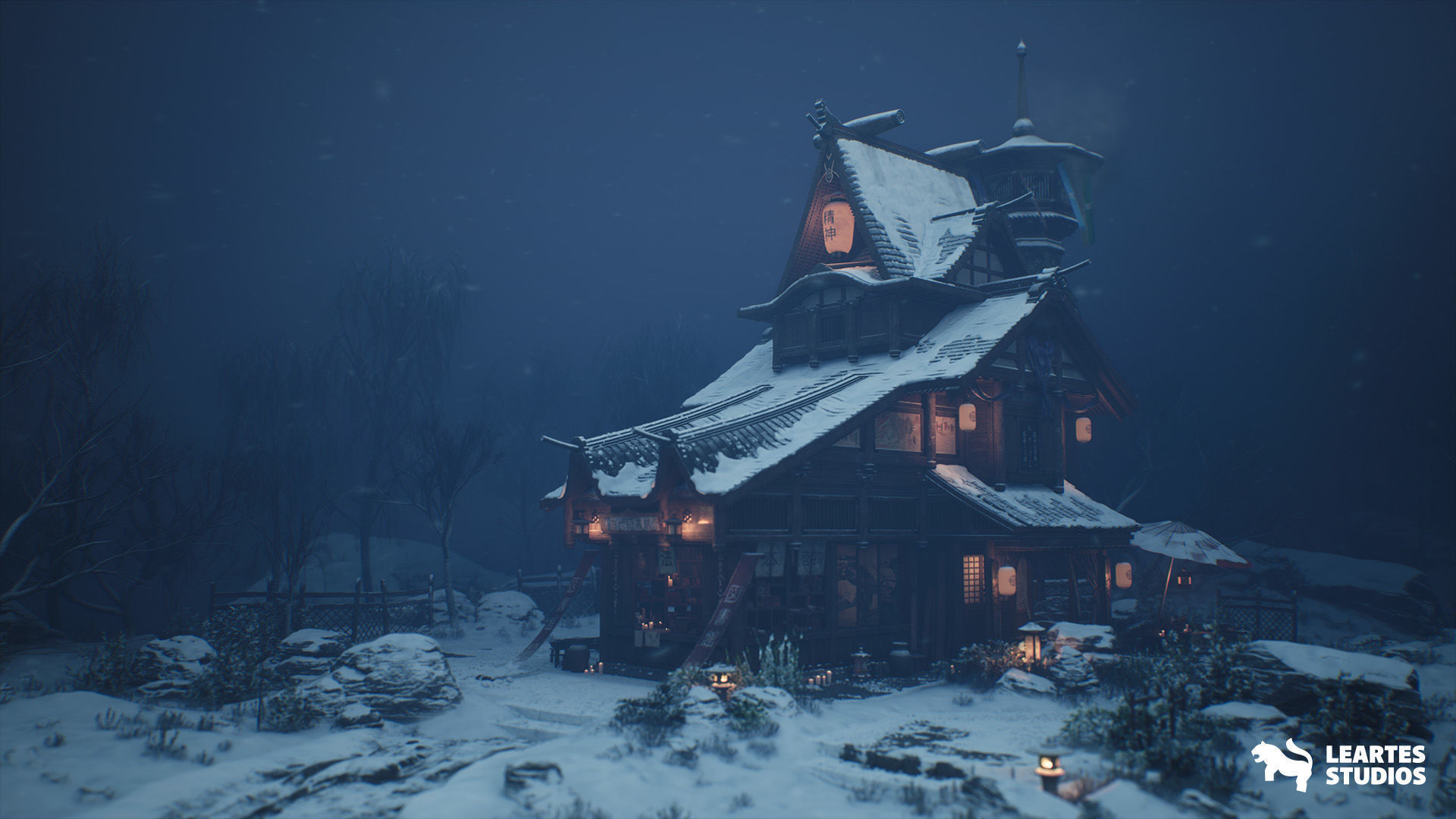 The Ancient Library Environment Low-poly 3D model_5