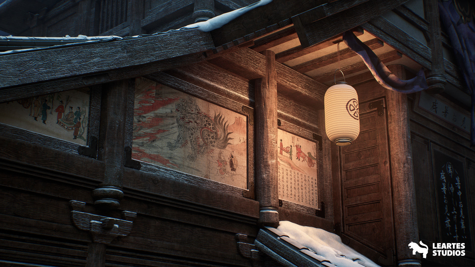 The Ancient Library Environment Low-poly 3D model_14