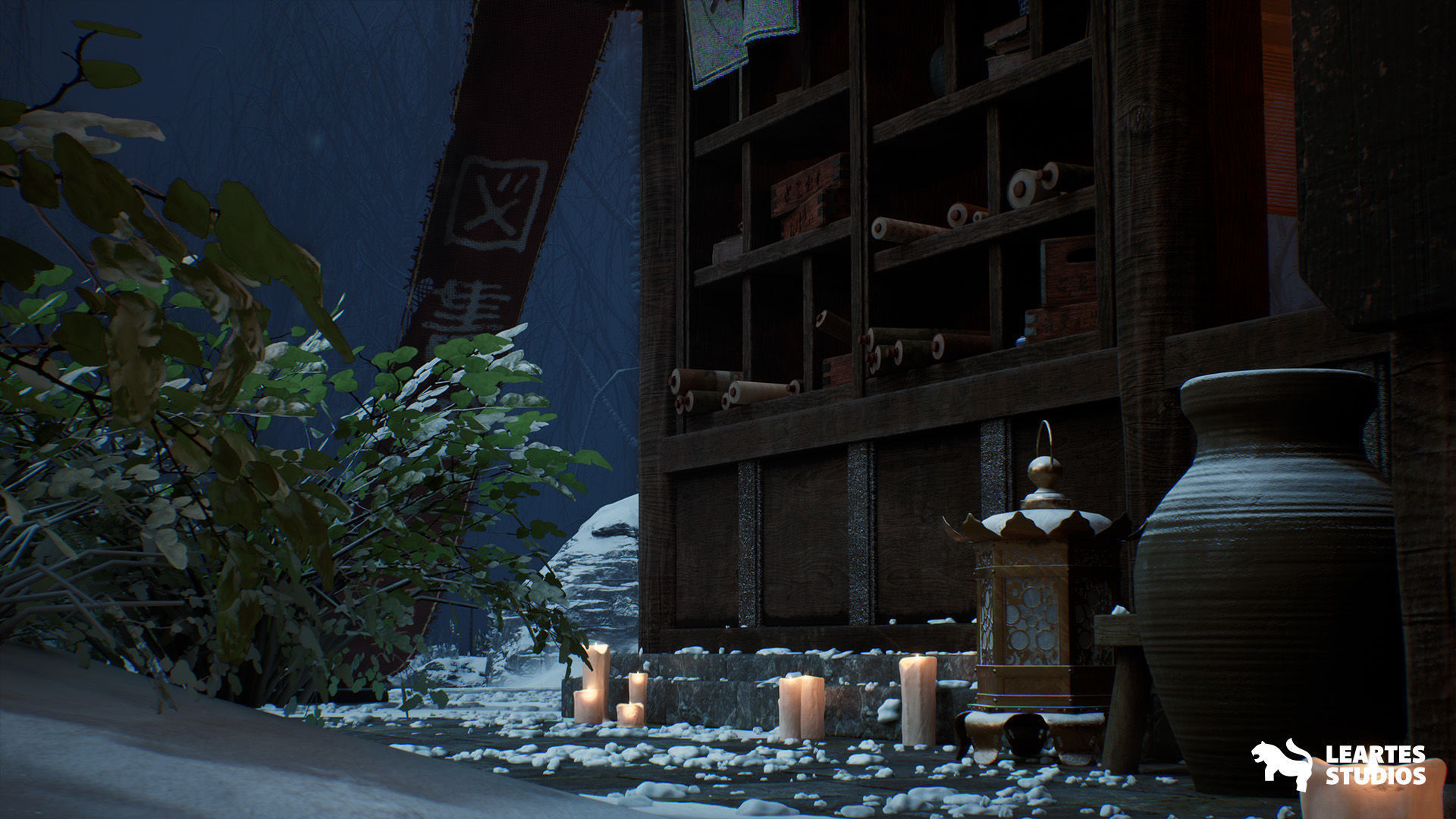 The Ancient Library Environment Low-poly 3D model_17