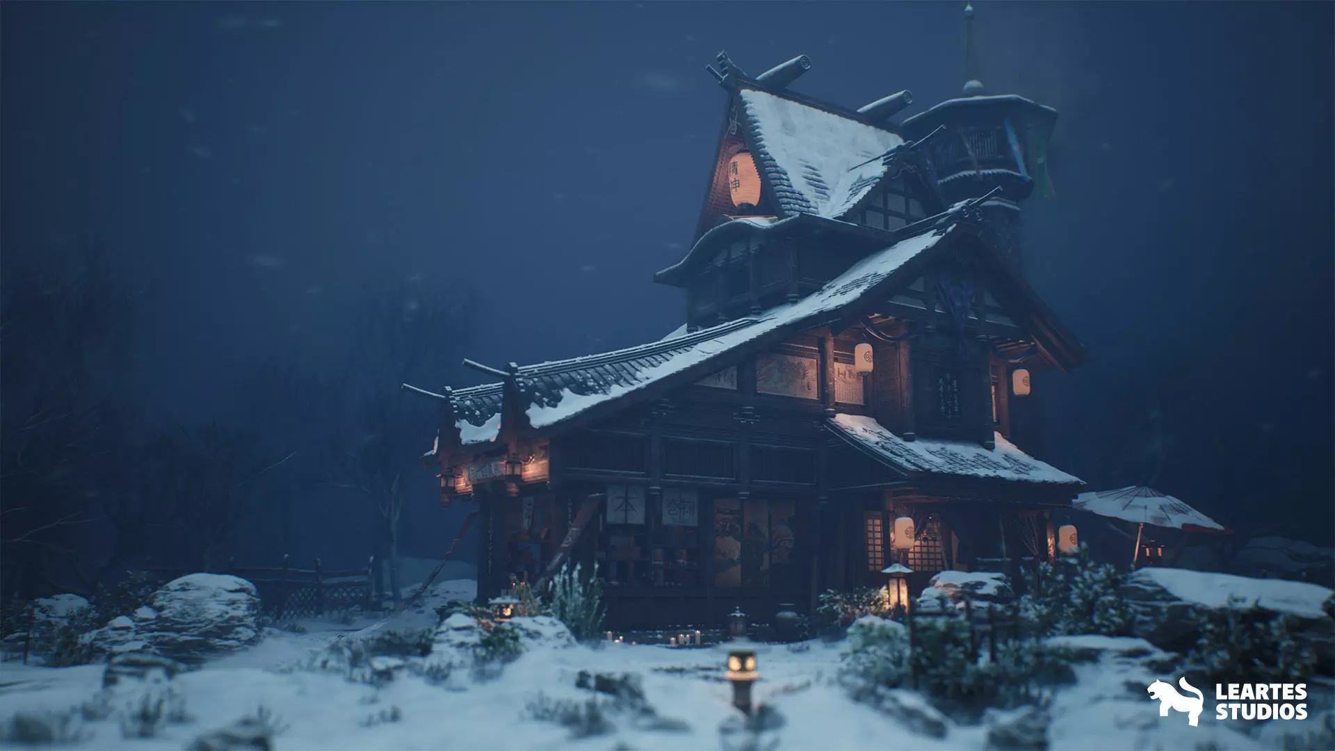 The Ancient Library Environment Low-poly 3D model_0