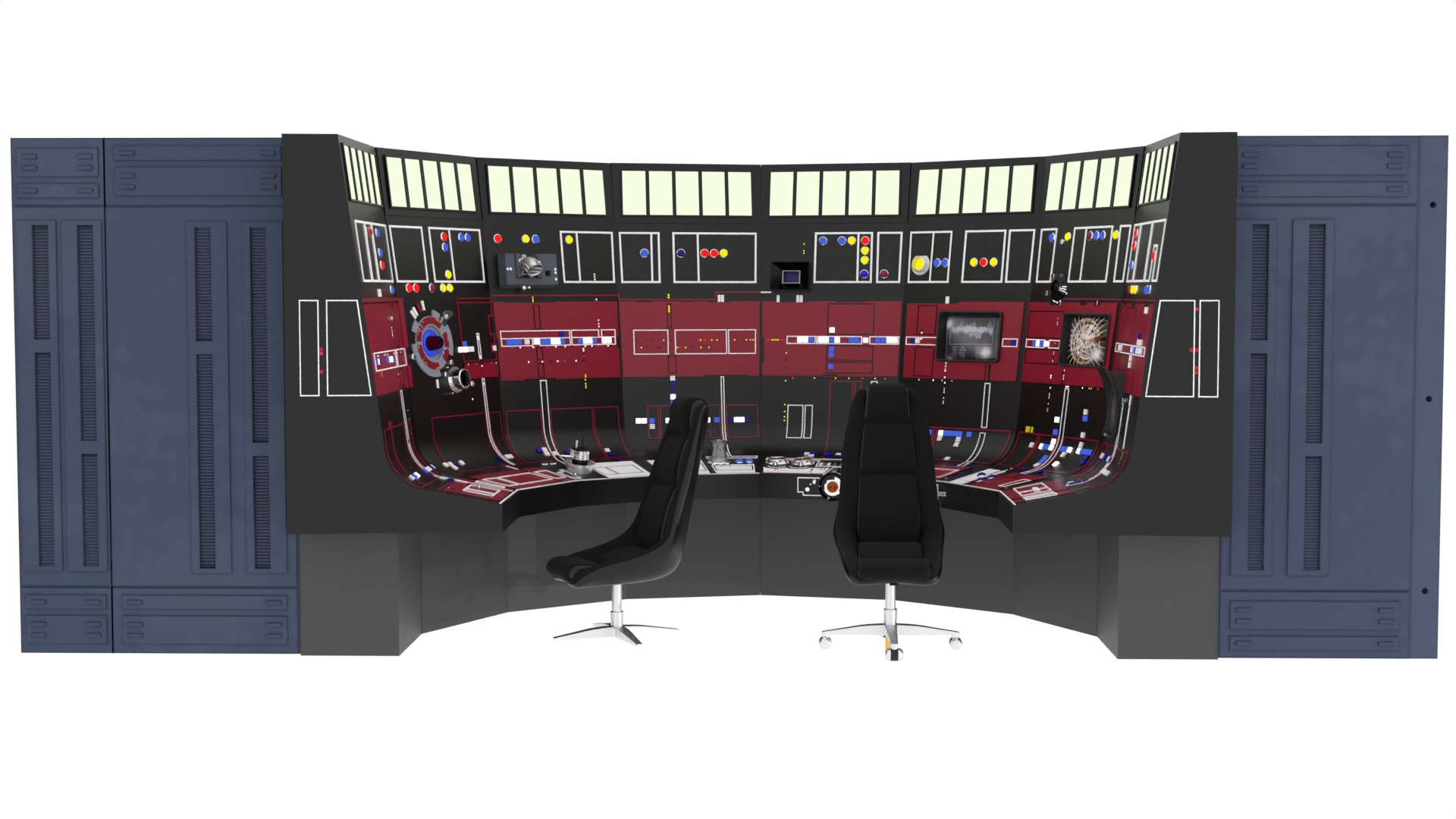 Set 3 - Docking bay Command Office 1-6 scale Hottoys 3D Model Collection_40