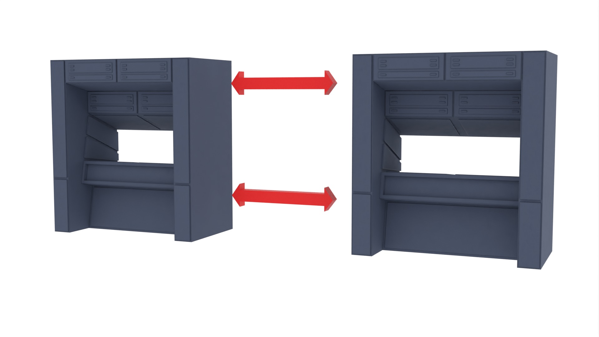 Set 3 - Docking bay Command Office 1-6 scale Hottoys 3D Model Collection_23