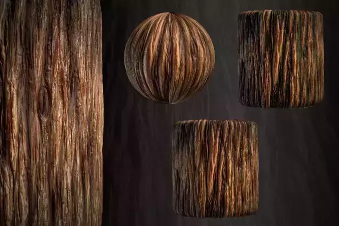 Tree Bark Material Bundle - VOL 01 - Maps - SBsar