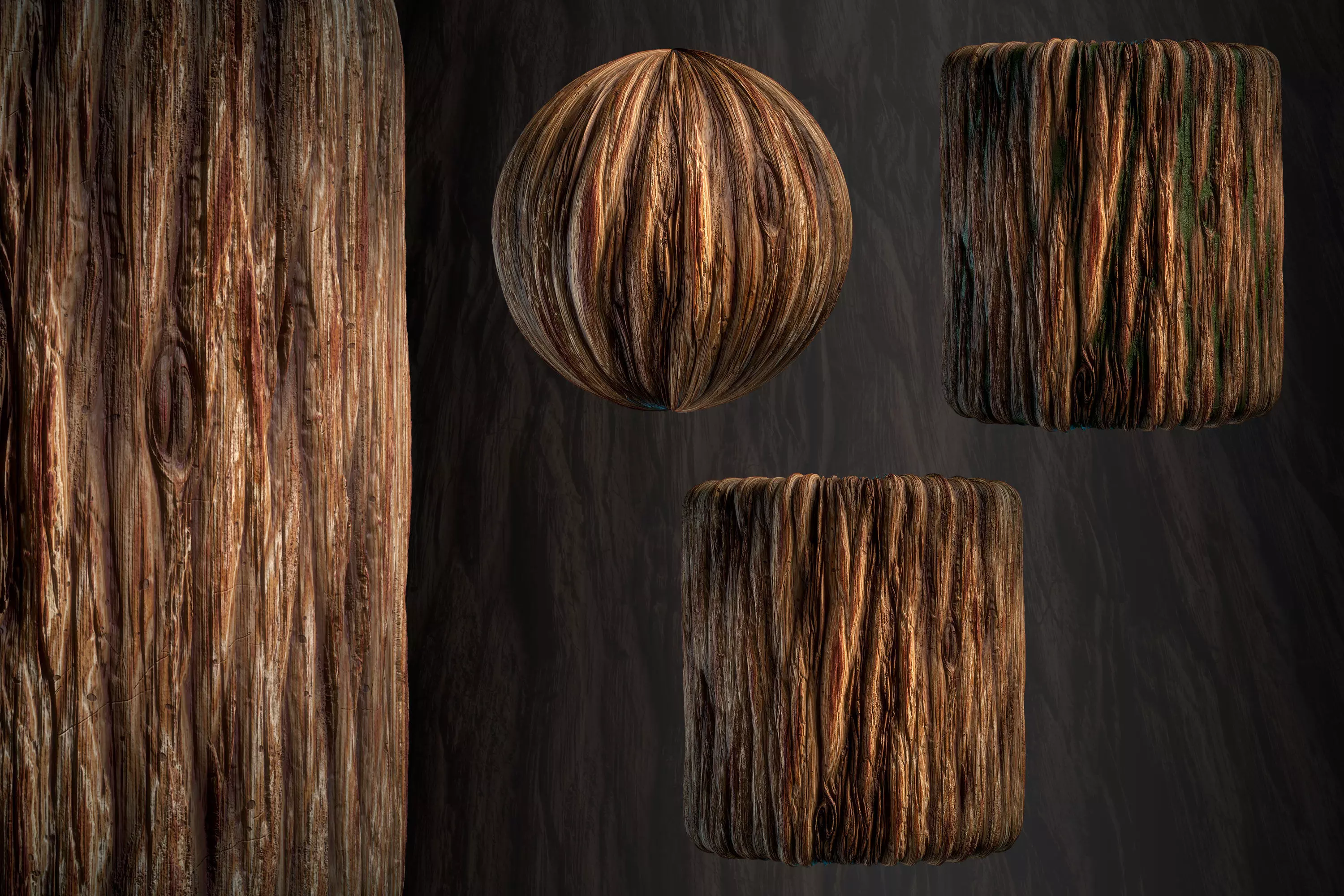 Tree Bark Material Bundle - VOL 01 - Maps - SBsar Texture_0