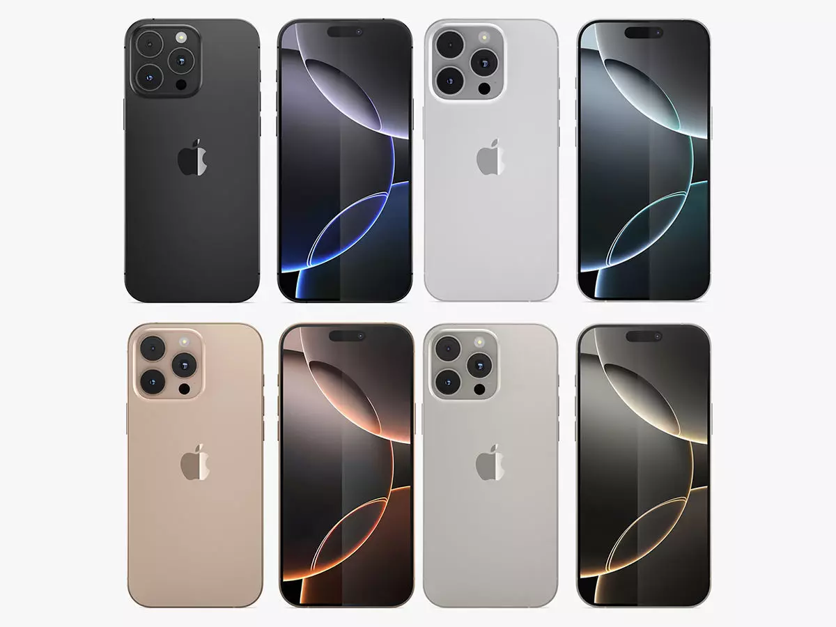 Apple iPhone 16 Pro Max Titanium All Colors 3D model_0