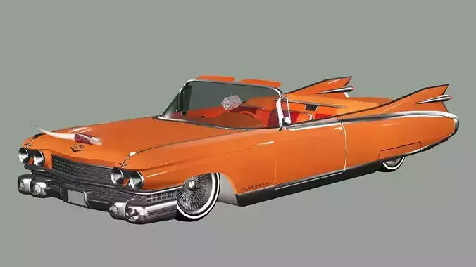 Cadillac Eldorado Biarritz Or 1959 Blender 3D model Low-poly 3D model