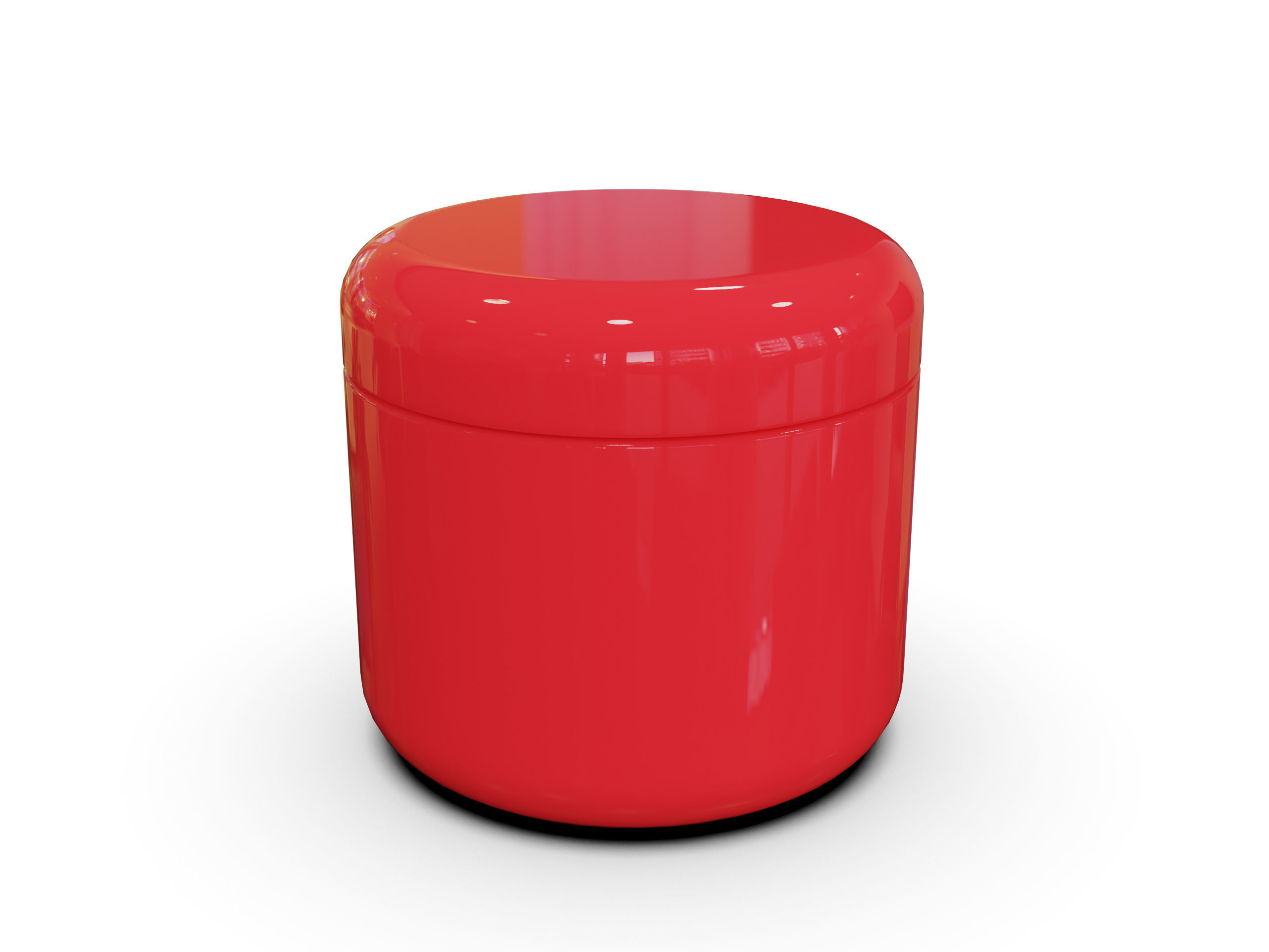 Plastic beauty product jar 3D print model_9