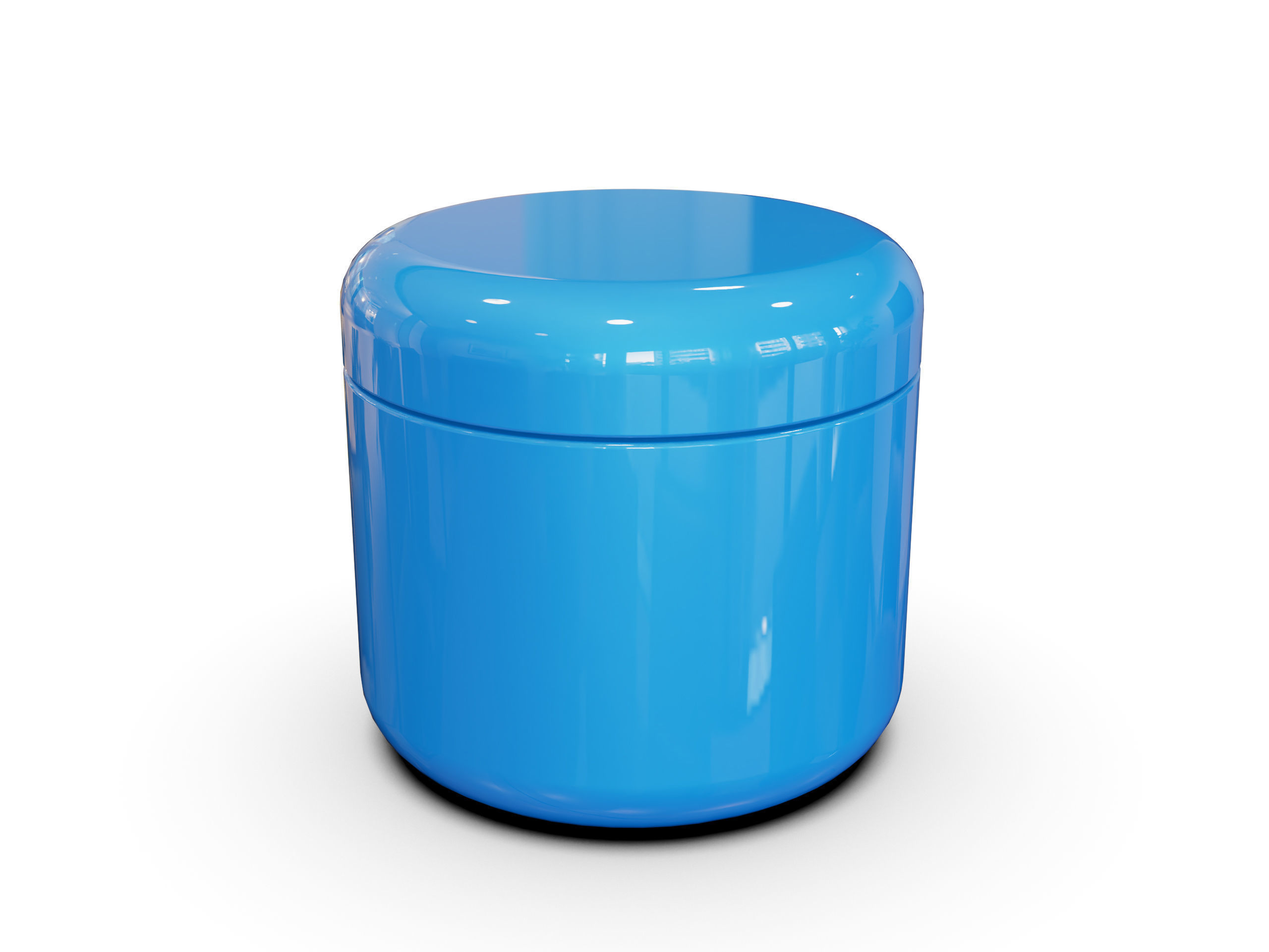 Plastic beauty product jar 3D print model_7