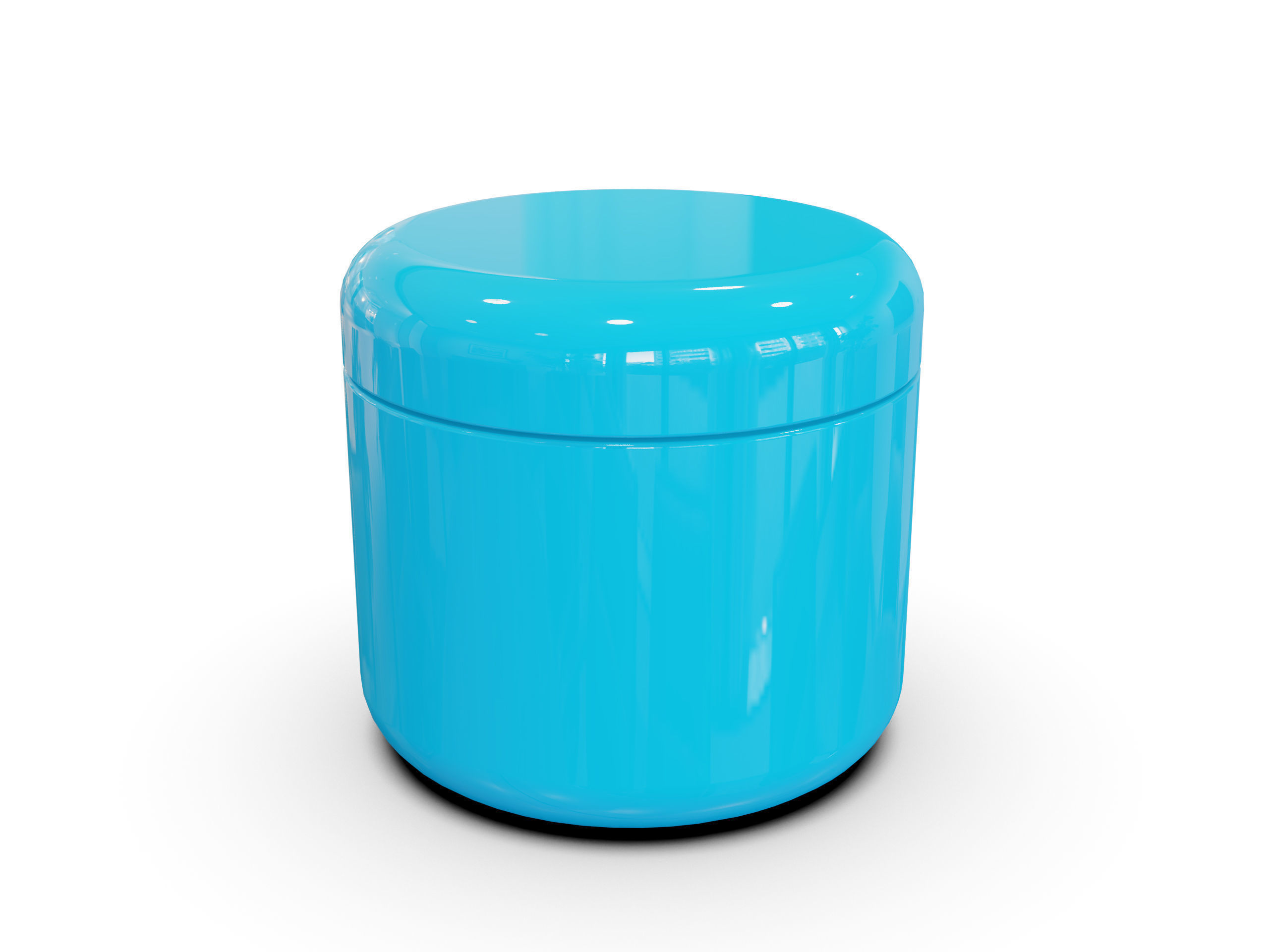 Plastic beauty product jar 3D print model_6