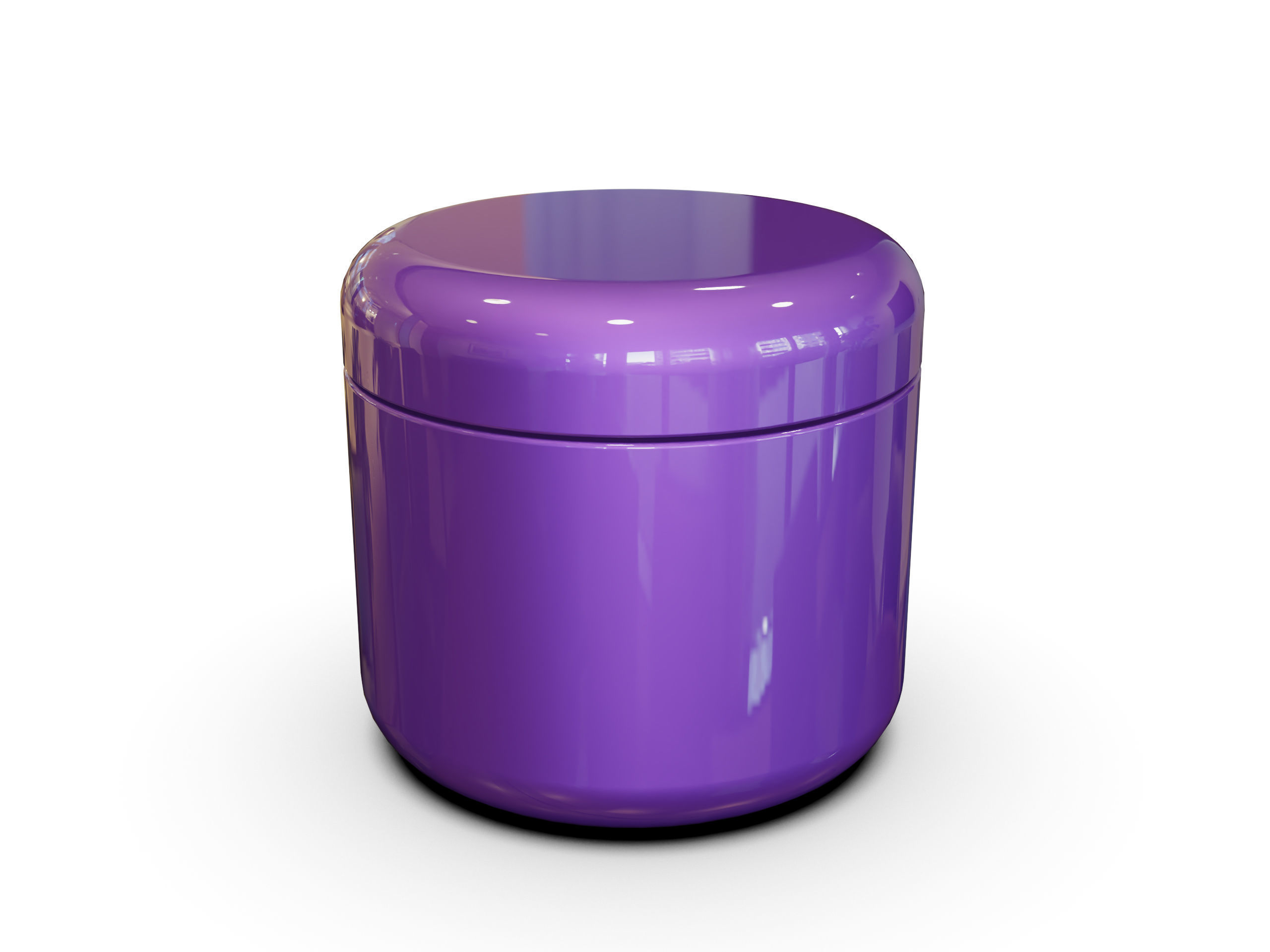 Plastic beauty product jar 3D print model_4