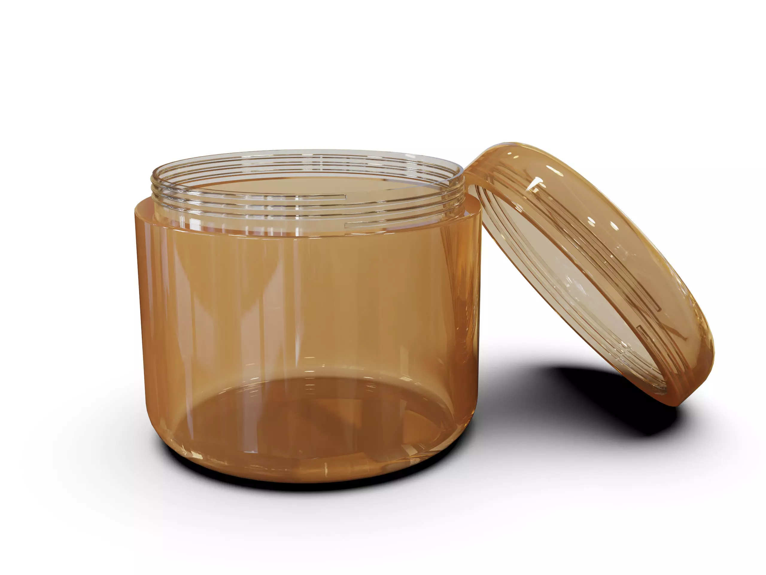 Plastic beauty product jar 3D print model_0